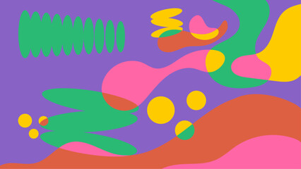 Fototapeta na wymiar colorful abstract organic shapes background