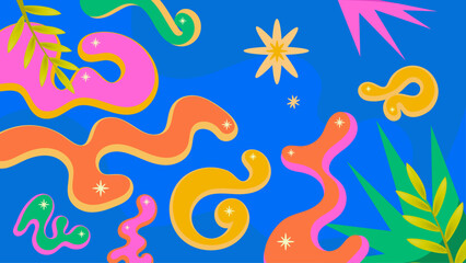 colorful abstract organic shapes background