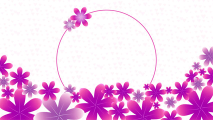 watercolour violet spring background frame with copy space