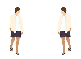 Man Illustration of Summer Style