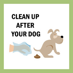 Human hand in transparent bag going to remove pet waste. Social responsibility. Animal excrement.