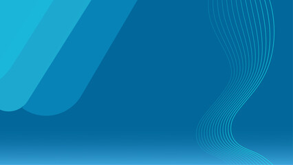 Fototapeta premium royal blue business abstract banner background with fluid gradient wavy shapes