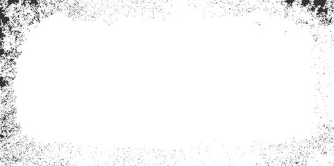 Black and white grunge background black border frame