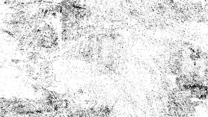 Obraz na płótnie Canvas Rough, scratch, splatter grunge pattern design brush strokes. Overlay texture. Faded black-white dyed paper texture. Sketch grunge design. Use for poster, cover, banner, mock-up, stickers layout.