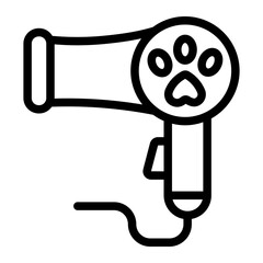 hair dryer line icon