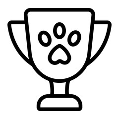 trophy line icon