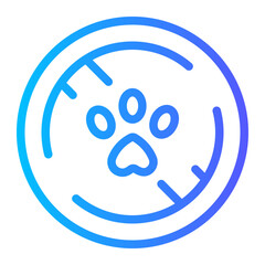 no pets gradient icon