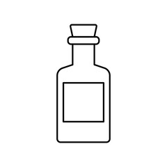 outline style medicine bottle icon