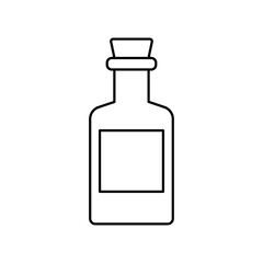 outline style medicine bottle icon