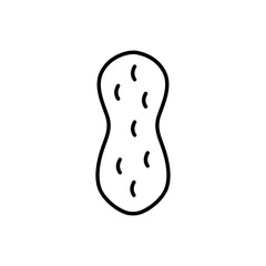 peanut outline style vector icon