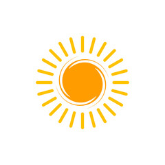 sun vector icon template.