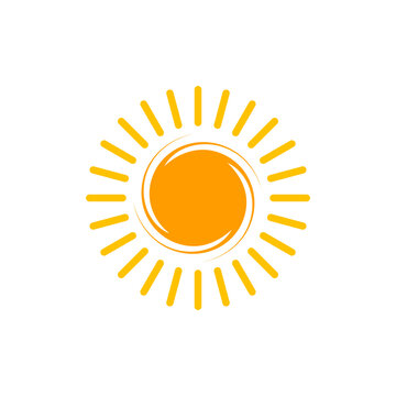 sun vector icon template.