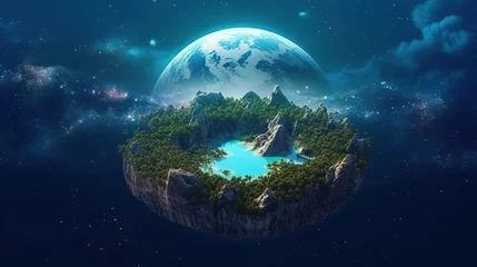 Photo sur Plexiglas Pleine Lune arbre HD wallpaper: planet, gaia, globe, world, earth, 3d, 8k uhd, space, planet - space, 