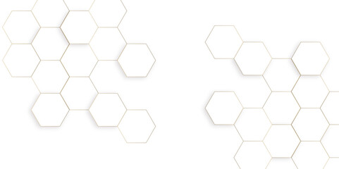 Obraz na płótnie Canvas Abstract white seamless hexagon pattern background. Abstract hexagonal concept technology background. Vector Illustration