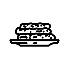 peanut butter cookies food snack line icon vector. peanut butter cookies food snack sign. isolated contour symbol black illustration