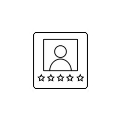 Ranking icon vector. rating illustration sign. appraisal symbol or logo.