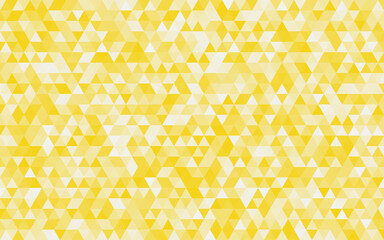 Abstract white and yellow Triangular mosaic texture pattern background.