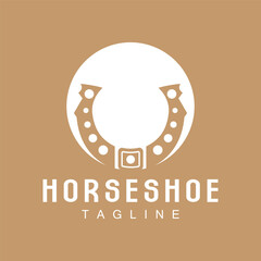Horseshoe Logo, Cowboy Horse Vector, Icon Design Symbol Template