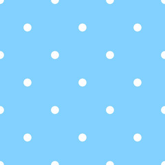 Blue Large Polka Dots Pattern Repeat Background