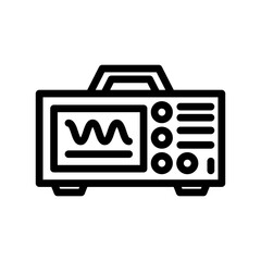 Fototapeta premium oscilloscope electrical engineer line icon vector. oscilloscope electrical engineer sign. isolated contour symbol black illustration