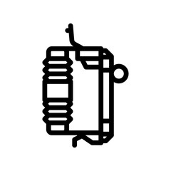 fuse electrical engineer line icon vector. fuse electrical engineer sign. isolated contour symbol black illustration