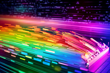 high speed computing power and connectivity abstract background