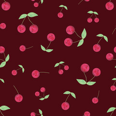seamless pattern with cherry