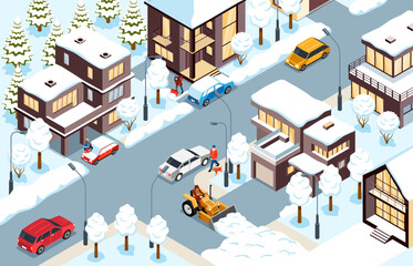 Winter City Isometric Fragment