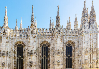 Naklejka premium Part of the facade of the Duomo di Milano