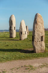 ruins of a set of monoliths in the countryside