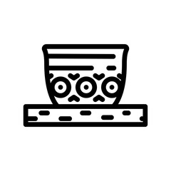 sake cup japanese food line icon vector. sake cup japanese food sign. isolated contour symbol black illustration