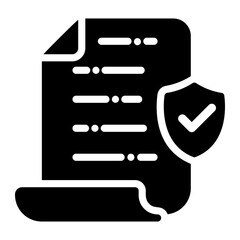 document protection Solid icon