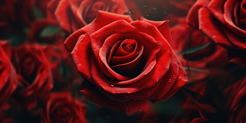 Obraz na płótnie Canvas Red roses wallpaper background