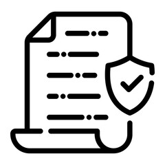 document protection Line Icon