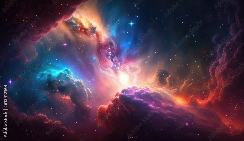 Wall mural galaxy in outer space