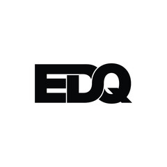 EDQ letter monogram logo design vector