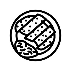 tonkatsu japanese food line icon vector. tonkatsu japanese food sign. isolated contour symbol black illustration