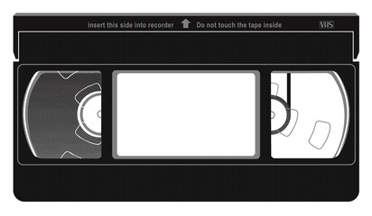 Minimalist Blank VHS Tape Illustration