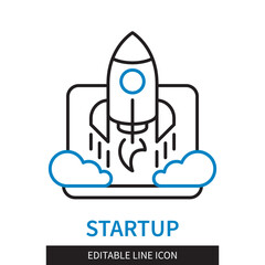Startup editable line icon