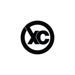 Letter XC circle logo design vector