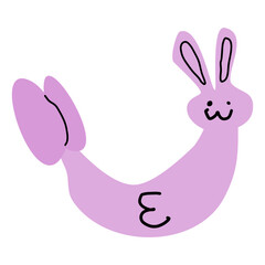 A cute pink Water rabbit