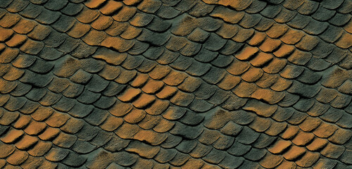 fish scale background Animal skin texture snake scale skin natural leather pattern background 3D illustration © nana
