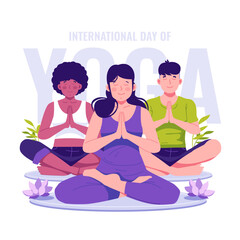 People celebrate international yoga day