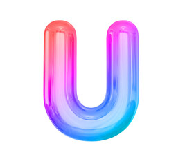 Letter U Gradient Balloon