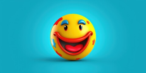 Fototapeta premium Joyful Emoji Background, World Emoji Day and Happy Day. Generative Ai