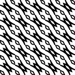  Background with abstract shapes. Black and white texture. Seamless monochrome repeating pattern  for decor, fabric, cloth.