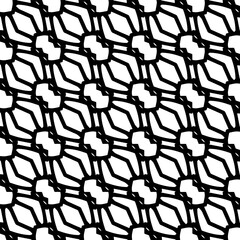  Background with abstract shapes. Black and white texture. Seamless monochrome repeating pattern  for decor, fabric, cloth.