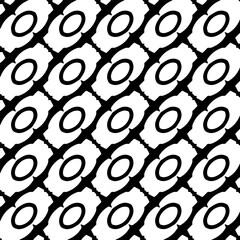  Background with abstract shapes. Black and white texture. Seamless monochrome repeating pattern  for decor, fabric, cloth.