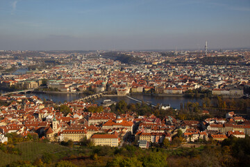 Fototapeta na wymiar Prague panorama view from the tower