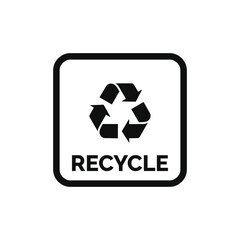Recycle packaging mark icon symbol vector